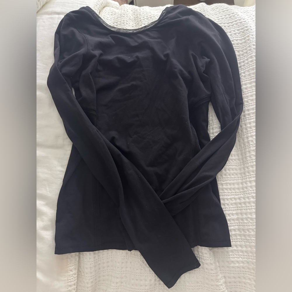 Vintage ballerina back -  black lulu long sleeve shirt